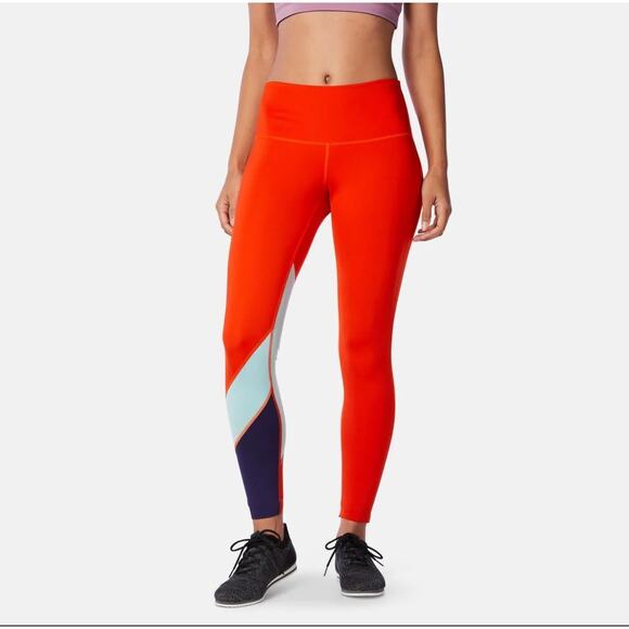 Cotopaxi Mariposa Tight Leggings Orange Colorblock Size Small - Picture 1 of 7